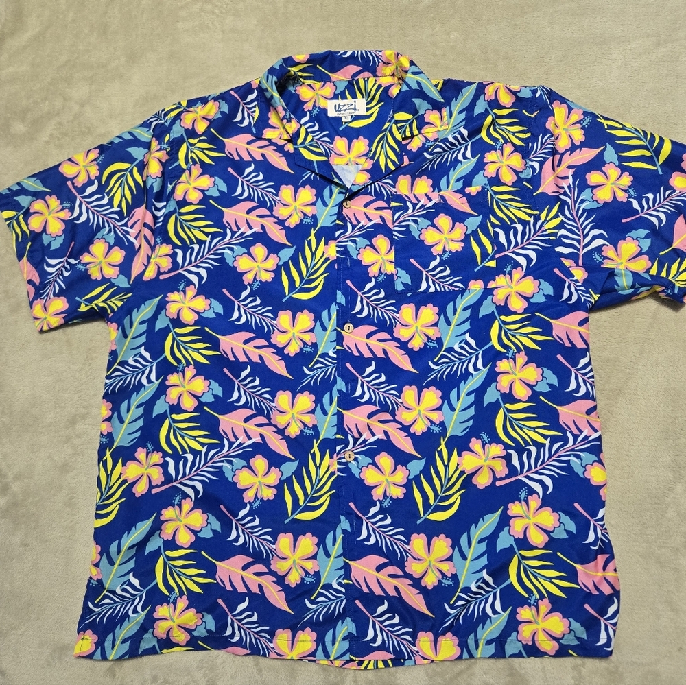 Uzzi Amphibious Gear Hawaiian Shirt Mens Size XL Aloha Tropical Floral